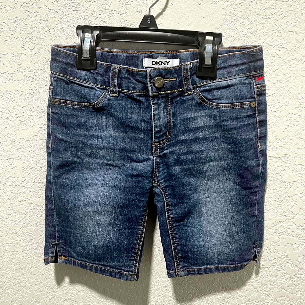 DKNY Medium Wash Bermuda Jean Shorts